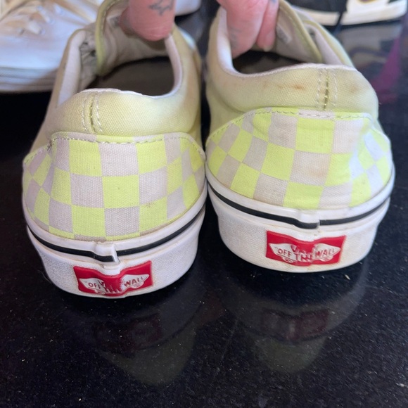 🔥 SOLD🔥Vans Era Lime Green & White Checkerboard Sneakers - Picture 4 of 8